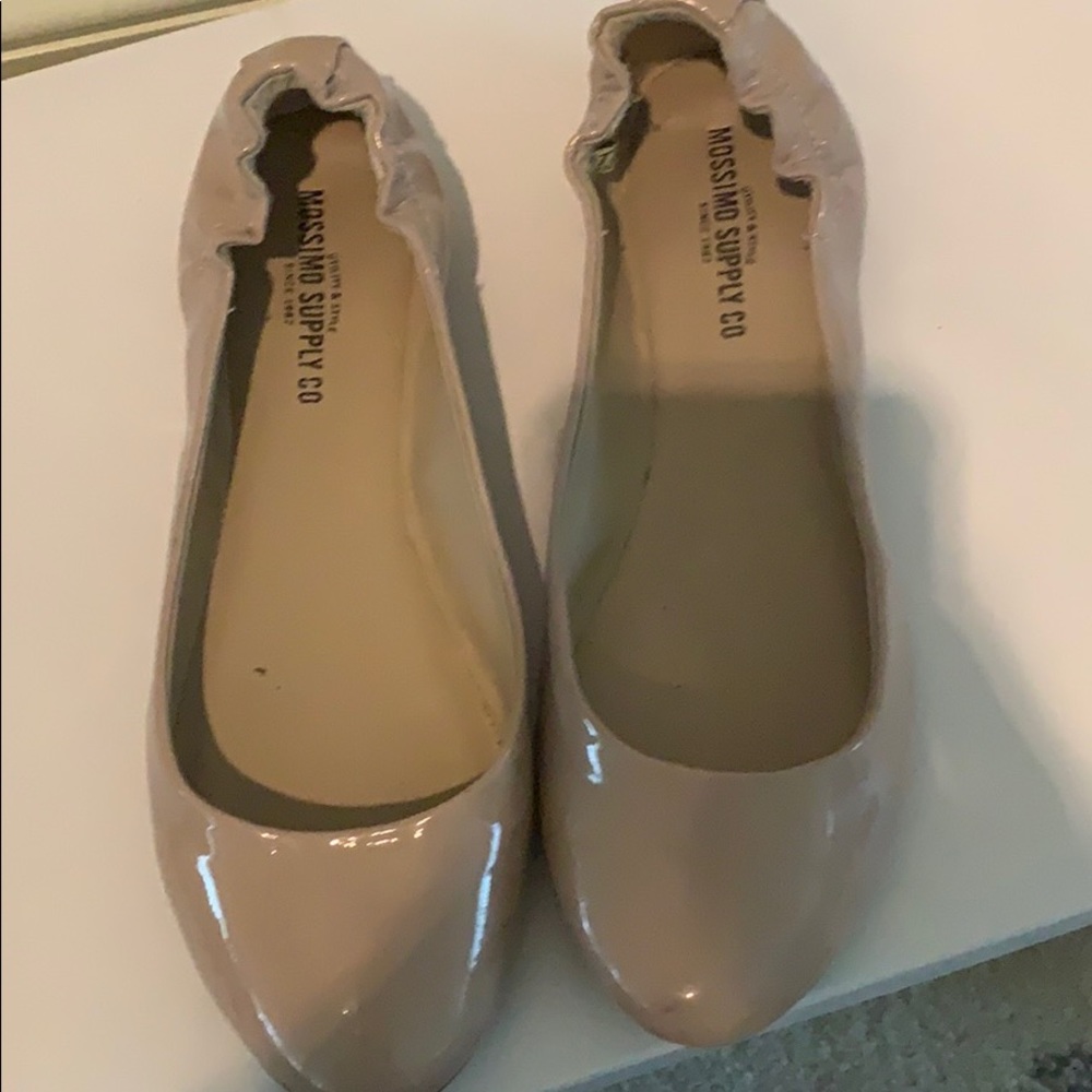 Nude patent leather flats from target